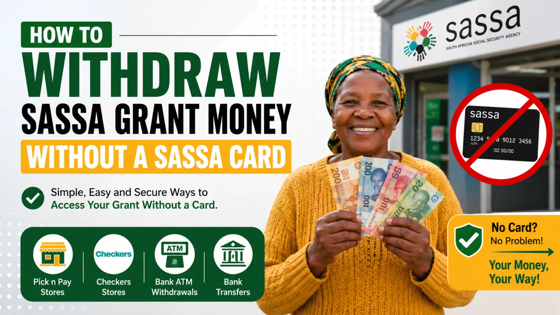 How to Withdraw SASSA Grant Money Without a SASSA Card