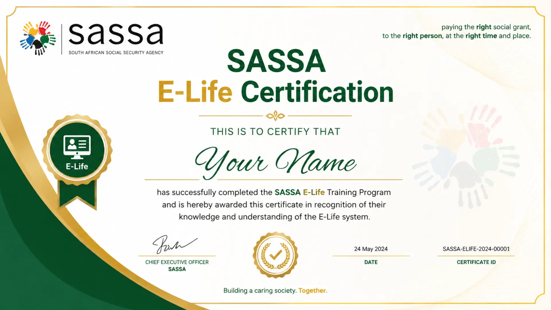 SASSA E-Life Certification