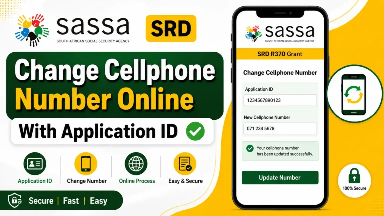 SRD Change Cellphone Number Online With Application ID