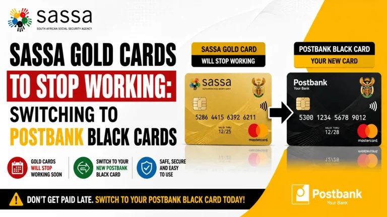 SASSA Gold Cards to Stop Working